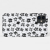 Rekonstruiertes Blumenmuster - Achromatische Goth Case-Mate iPhone Hülle (Rückseite (Horizontal))