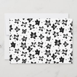 Rekonstruiertes Blumenmuster - Achromatische Goth Einladung