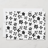 Rekonstruiertes Blumenmuster - Achromatische Goth Einladung (Rückseite)