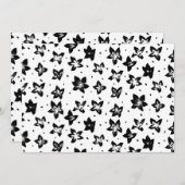 Rekonstruiertes Blumenmuster - Achromatische Goth Einladung (Vorne/Hinten)