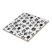 Rekonstruiertes Blumenmuster - Achromatische Goth Fliese (Seite)