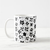 Rekonstruiertes Blumenmuster - Achromatische Goth Kaffeetasse (Links)