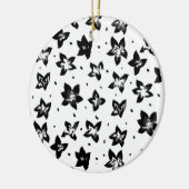 Rekonstruiertes Blumenmuster - Achromatische Goth Keramik Ornament (Links)