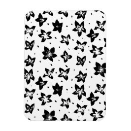 Rekonstruiertes Blumenmuster - Achromatische Goth Magnet