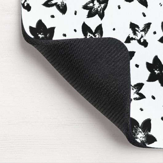 Rekonstruiertes Blumenmuster - Achromatische Goth Mousepad (Ecke)