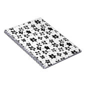 Rekonstruiertes Blumenmuster - Achromatische Goth Notizblock (Rechte Seite)