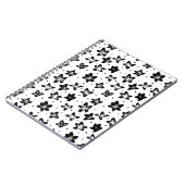 Rekonstruiertes Blumenmuster - Achromatische Goth Notizblock (Linke Seite)