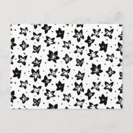 Rekonstruiertes Blumenmuster - Achromatische Goth Postkarte