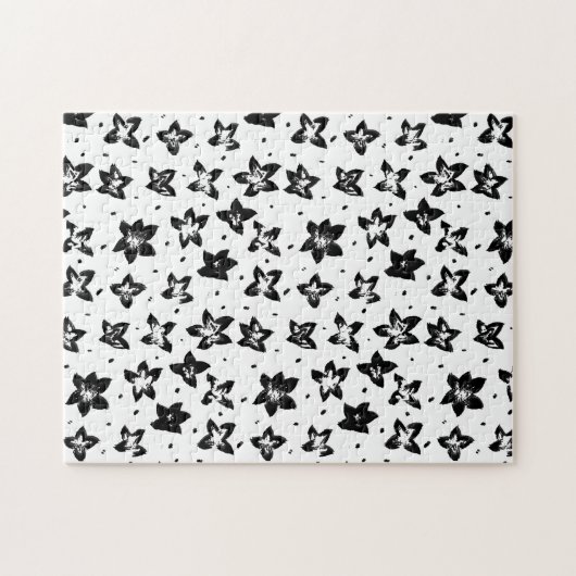 Rekonstruiertes Blumenmuster - Achromatische Goth Puzzle (Horizontal)