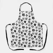 Rekonstruiertes Blumenmuster - Achromatische Goth Schürze (Vorderseite)