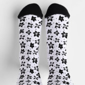 Rekonstruiertes Blumenmuster - Achromatische Goth Socken (Oben)