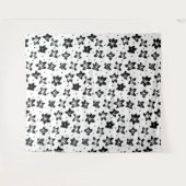 Rekonstruiertes Blumenmuster - Achromatische Goth Wandteppich (Vorderseite (Horizontal))