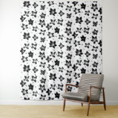 Rekonstruiertes Blumenmuster - Achromatische Goth Wandteppich (Beispiel)