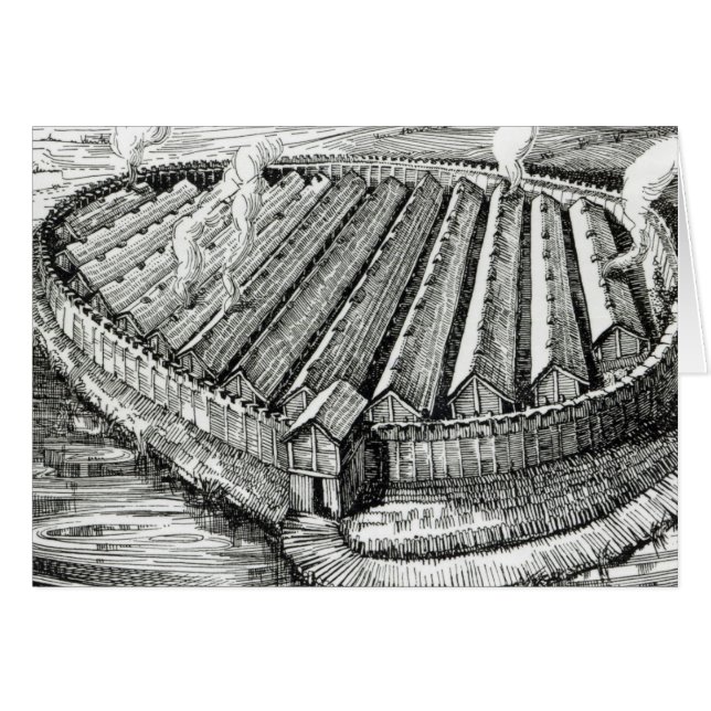 Rekonstruktion eines Eisenzeitalterdorfs bei (Vorderseite (Horizontal))