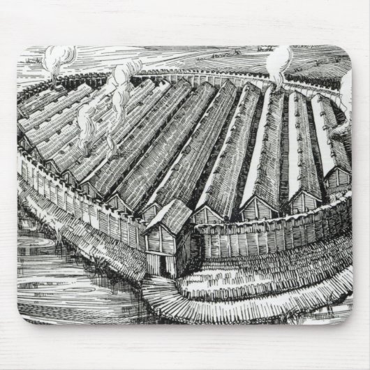 Rekonstruktion eines Eisenzeitalterdorfs bei Mousepad (Vorne)