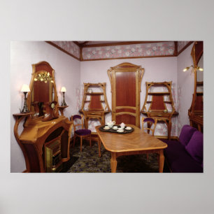 Rekonstruktion eines Salons des Cafédes Paris Poster