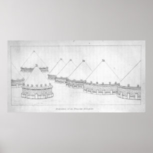 Rekonstruktion von Etruscan Gräbern bei Tarquinia Poster