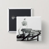 Rekonstruktion von Hargreavess 'spinnendem Jenny Button (Vorne & Hinten)