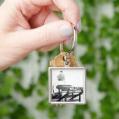 Rekonstruktion von Hargreavess 'spinnendem Jenny Schlüsselanhänger (Hand)