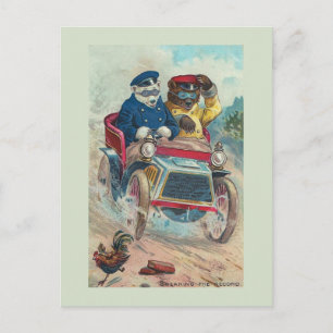 "Rekord brechen" Vintage-Bären-Postkarte Postkarte