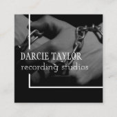 Rekordalbum-Abdeckungs-Entwurf Ihre eigene Musik Quadratische Visitenkarte (Vorderseite)