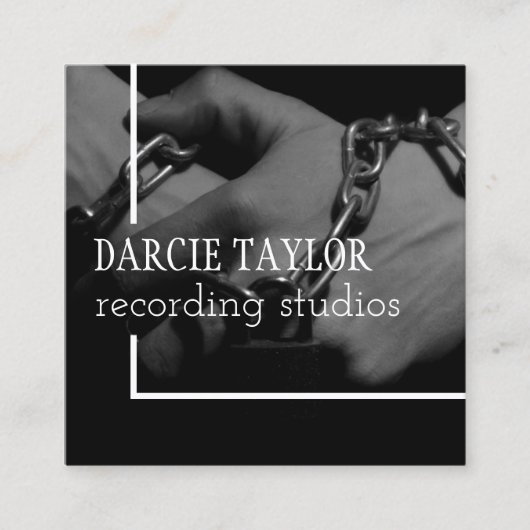 Rekordalbum-Abdeckungs-Entwurf Ihre eigene Musik Quadratische Visitenkarte (Vorderseite)