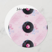 Rekordalbum Vintage Hochzeit Einladungen (Vorne/Hinten)