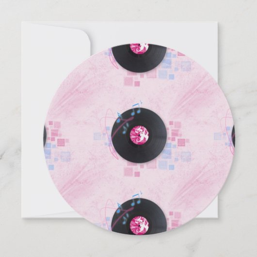 Rekordalbum Vintage Hochzeit Einladungen (Vorderseite)