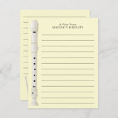 Rekorder Music Teacher Dankeskarte (Vorne/Hinten)