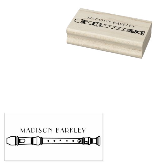 Rekorder Music Teacher Gummistempel (Stempel)
