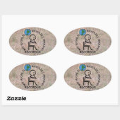 Rekorder - World Revolves rund um Oval Sticker (Blatt)
