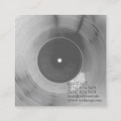 RekordplattengoldGlanz-Aufkleberblick Quadratische Visitenkarte (Rückseite)