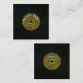 Rekordplattenvinylmusikalische Abdeckung Quadratische Visitenkarte (Vorne/Hinten)