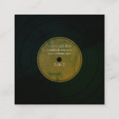 Rekordplattenvinylmusikalische Abdeckung Quadratische Visitenkarte (Rückseite)
