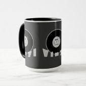 Rekordschwarzes u. Weiß 2 des VINYL1955 Tasse (Vorderseite Links)