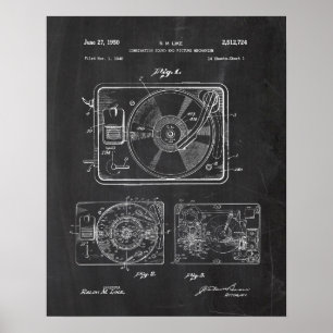 Rekordspieler-Patent Poster