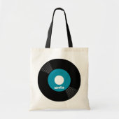 RekordTasche 45s (aquamarin) KUNDENGERECHT Tragetasche (Vorne)