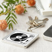 RekordTurntable Schlüsselanhänger (Seite)