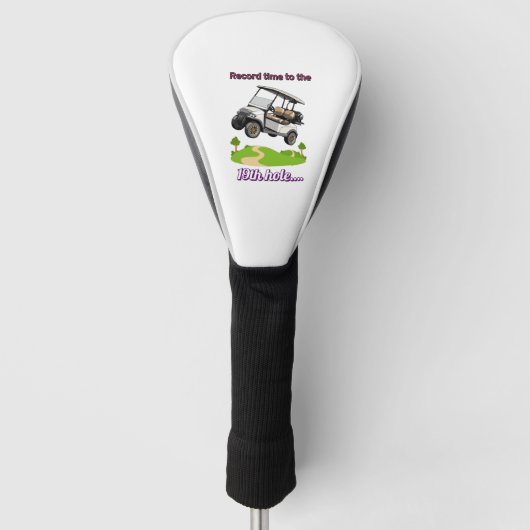 Rekordzeit bis zum 19. Loch Golf Headcover (Vorderseite)