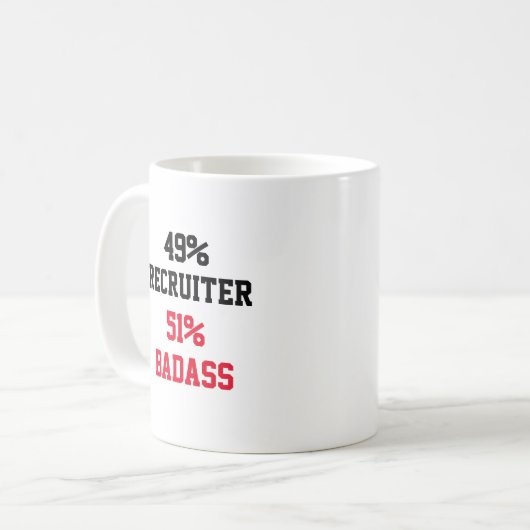 Rekruiter Badass Kaffeetasse (Vorderseite Links)