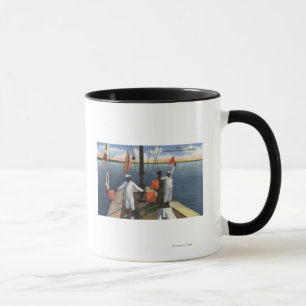 Rekruten lernen Semaphore Signaling - US-Marine Tasse