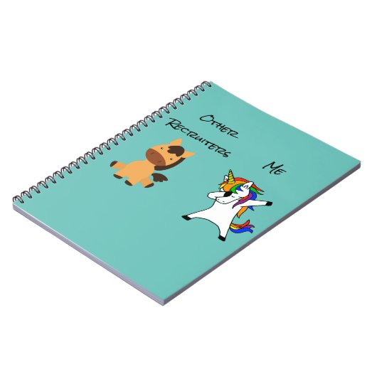 Rekruten Staffing Unicorn Horse Funny Notizblock (Linke Seite)