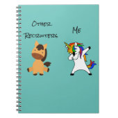 Rekruten Staffing Unicorn Horse Funny Notizblock (Vorderseite)
