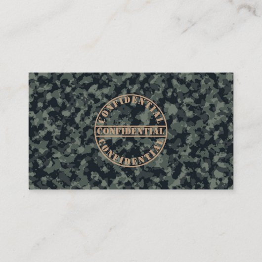 Rekrutierer der militärischen Streitkräfte Camoufl Visitenkarte (Vorderseite)