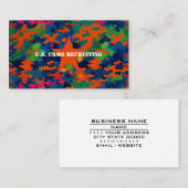 Rekrutierer der Streitkräfte Camouflage Neon Visitenkarte (Vorne/Hinten)