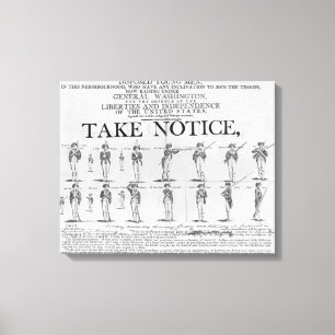 Rekrutierung der US-Armee mit verschiedenen Positi Leinwanddruck