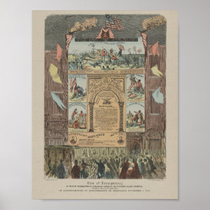 Rekrutierung farbiger Regimes in Philadelphia Poster