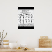 Rekrutierungsbescheid für die Armee während des Ze Poster (Küche)