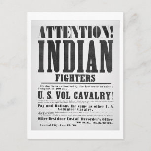 Rekrutierungspposter für die US-Volunteer Kavaller Postkarte
