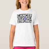 Rektaler Krebs-Überlebender stark T-Shirt (Vorderseite)
